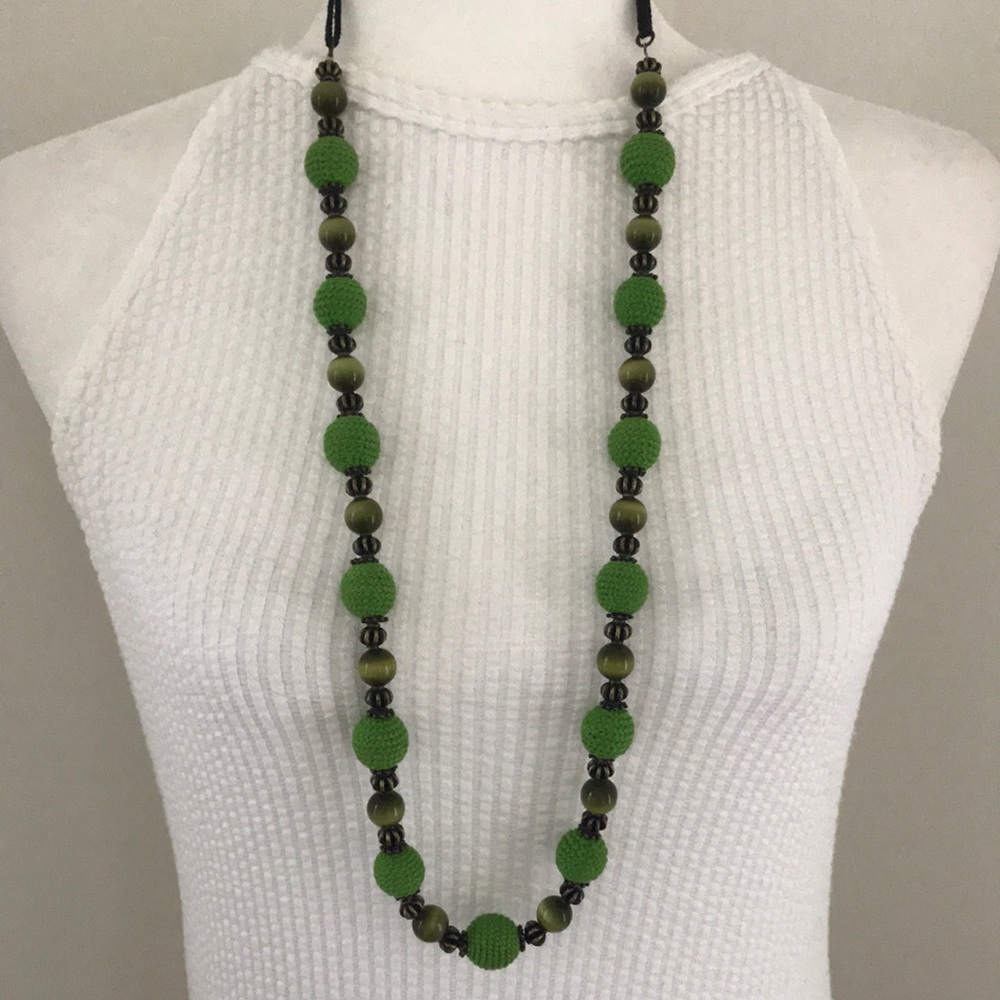 Green Beaded Necklace